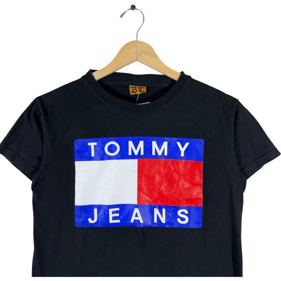 Vintage Tommy Jeans Bootleg Logo Tee Medium - Picture 2 of 7